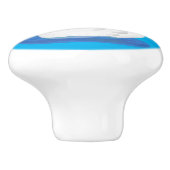 王冠マンガのかわいい白い白鳥 セラミックノブ (側面)