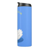 王冠マンガのかわいい白い白鳥 タンブラー (回転右)