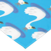 王冠マンガのかわいい白い白鳥 テーブルクロス (アングル)