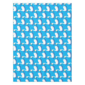 王冠マンガのかわいい白い白鳥 テーブルクロス (正面)