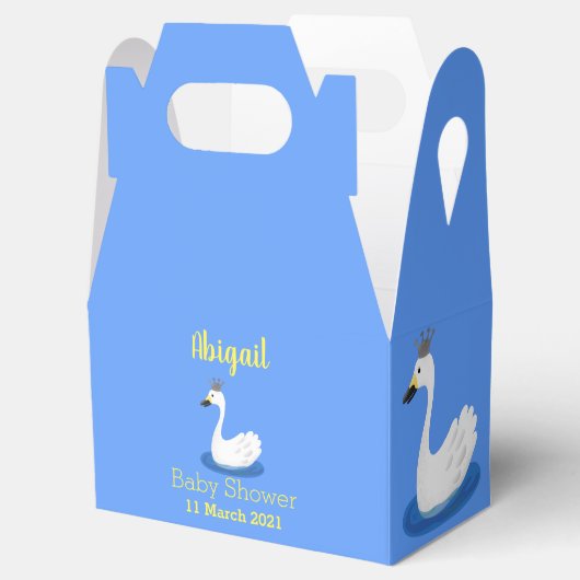 王冠マンガのかわいい白い白鳥 フェイバーボックス (オープン)