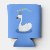 王冠マンガのかわいい白い白鳥 缶クーラー (裏面)