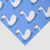 王冠マンガのかわいい白い白鳥 薄葉紙 (詳細)