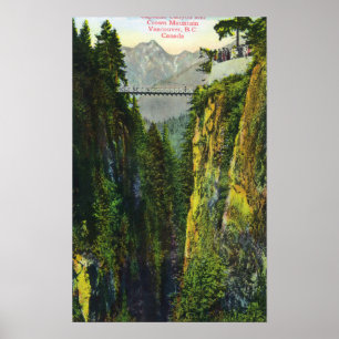 王冠山のCapilano渓谷の眺め ポスター