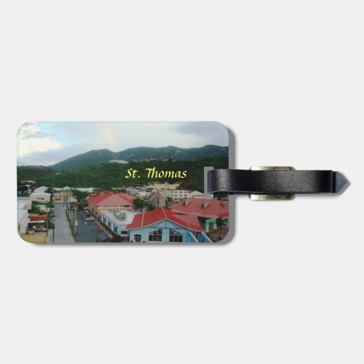 王冠湾、セントトーマスのUSVIの荷物のラベル ラゲッジタグ (裏面横)