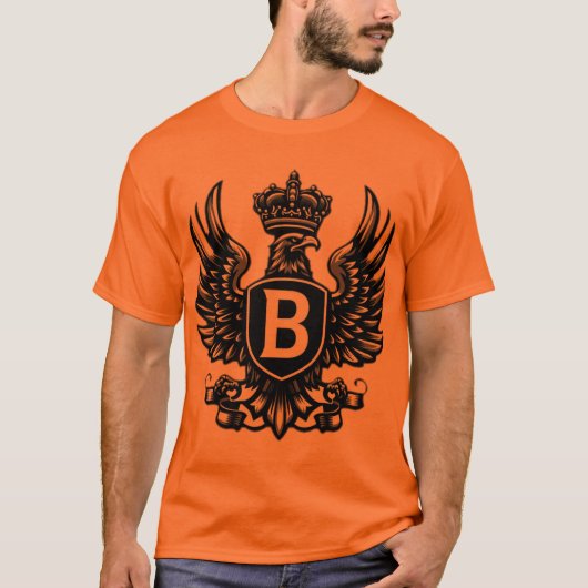 王冠王室の付きイーグルエンブレムB» Tシャツ (正面)