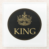 王冠王室の章 ガラスコースター (正面)