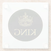 王冠王室の章 ガラスコースター (裏面)