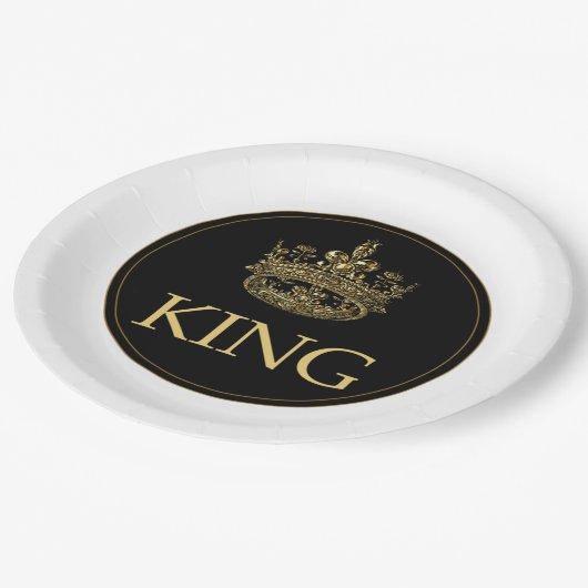 王冠王室の章 ペーパープレート (アングル)