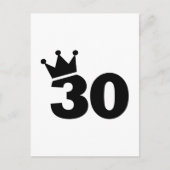 王冠30歳の誕生日 ポストカード (正面)