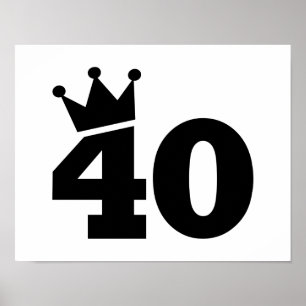 王冠40歳の誕生日 ポスター