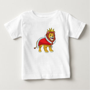 王冠&ケープキングとしてのライオン ベビーTシャツ