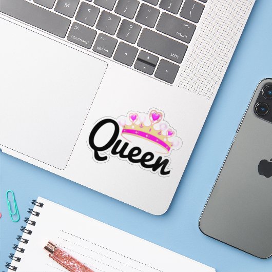 王冠 シール (ノートパソコンとiPhone)