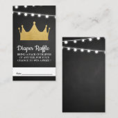 王冠 | ベビーシャワー金箔おむつラッフル エンクロージャーカード (正面/裏面)