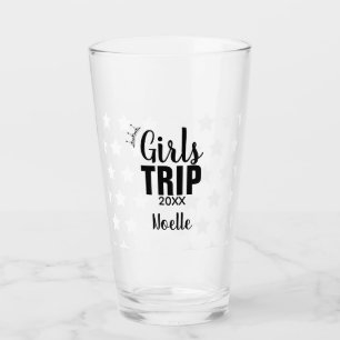 王冠、年、星と女の子の旅 タンブラーグラス