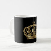 王冠.感じ王室の! コーヒーマグカップ (正面左)