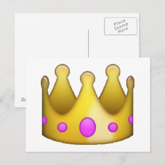 王冠 - 絵文字 ポストカード (正面/裏面)