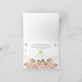 王冠 |蝶フローラプリンセス誕生日 サンキューカード (内部)