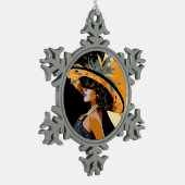 王冠#1 スノーフレークピューターオーナメント (左)