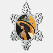 王冠#1 スノーフレークピューターオーナメント (右)