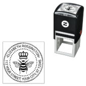 王冠#3ラウンドネーム差出人住所 セルフインキングスタンプ (インサイチュ)