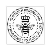 王冠#3ラウンドネーム差出人住所 セルフインキングスタンプ (デザイン)