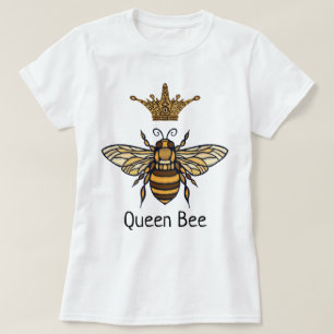 王冠Tシャファンシーツを着たビー女王 Tシャツ