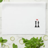 王及び女王のチェス愛 キッチンタオル (折り畳み)