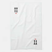 王及び女王のチェス愛 キッチンタオル (縦)