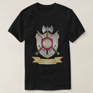 王国で最も勇敢なパパの紋章 Tシャツ