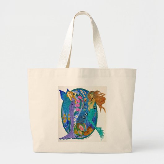 王国のトートバックの姉妹 ラージトートバッグ (正面)