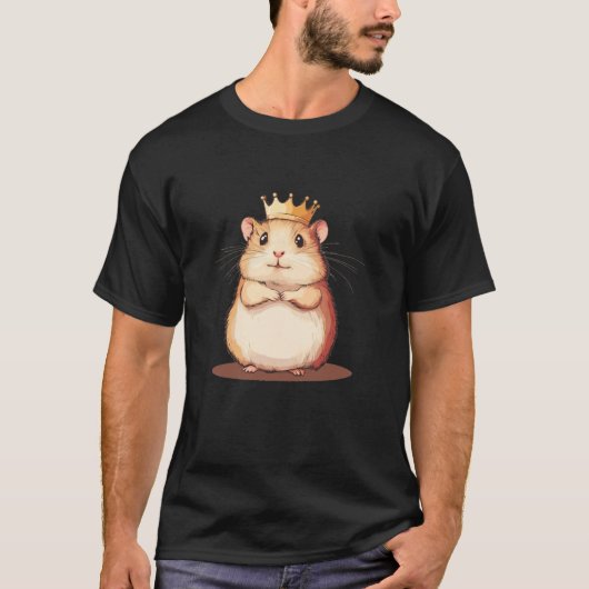 王国のハムスター用おしゃれペット服 王冠のペット用Lサイズ Tシャツ (正面)