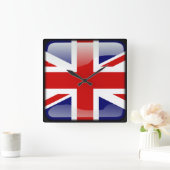 王国の国統一された旗 スクエア壁時計 (ホーム)