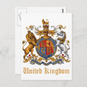 王国の紋章統一された ポストカード (正面/裏面)