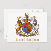 王国の紋章統一された ポストカード (正面/裏面)