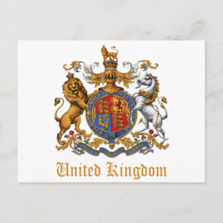王国の紋章統一された ポストカード