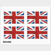 王国の統一された四角形#2の国旗 長方形シール (シート)