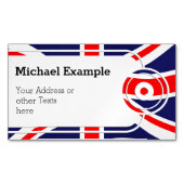 王国の統一された国旗+アイディア マグネット名刺 (正面)