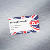 王国の統一された国旗+アイディア マグネット名刺 (インサイチュ)