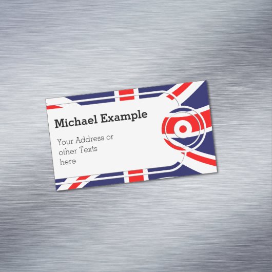 王国の統一された国旗+アイディア マグネット名刺 (インサイチュ)