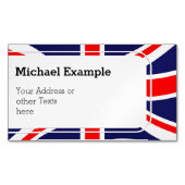 王国の統一された国旗+アイディア マグネット名刺 (正面)