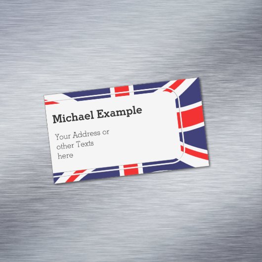 王国の統一された国旗+アイディア マグネット名刺 (インサイチュ)