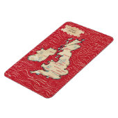 王国ヴィンテージ統一されたポスターの地図 マグネット (左側)