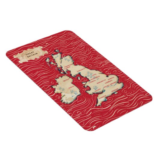 王国ヴィンテージ統一されたポスターの地図 マグネット (右側)