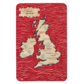 王国ヴィンテージ統一されたポスターの地図 マグネット (縦)