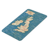 王国ヴィンテージ統一されたポスターの地図 マグネット (左側)