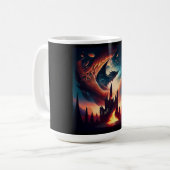 王国上空を飛ぶドラゴン コーヒーマグカップ (正面左)