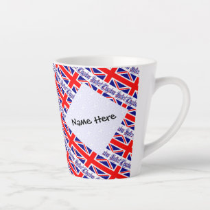 王国統一されたイギリス素晴らし国旗のタイル貼り カフェラテマグ