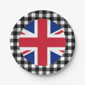 王国統一されたプレート、バッファロー・プレイド&イギリス国旗 ペーパープレート (正面)