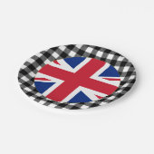 王国統一されたプレート、バッファロー・プレイド&イギリス国旗 ペーパープレート (アングル)